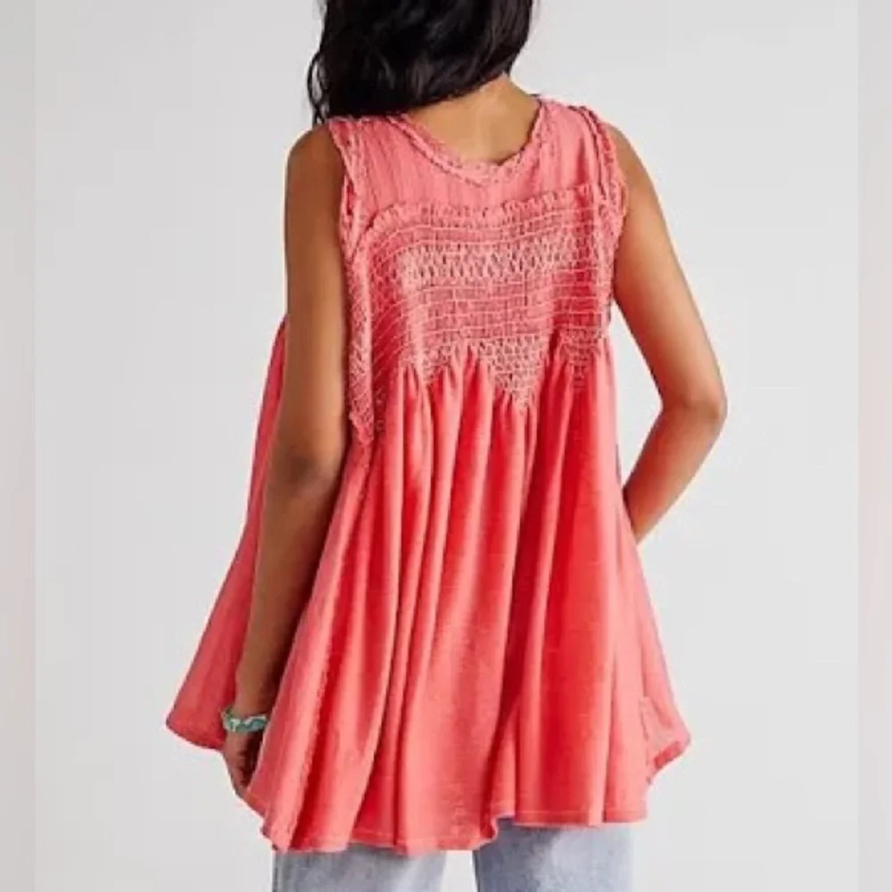 new FREE PEOPLE Sea Breeze REVERSIBLE  flowy tunic 196SN 267